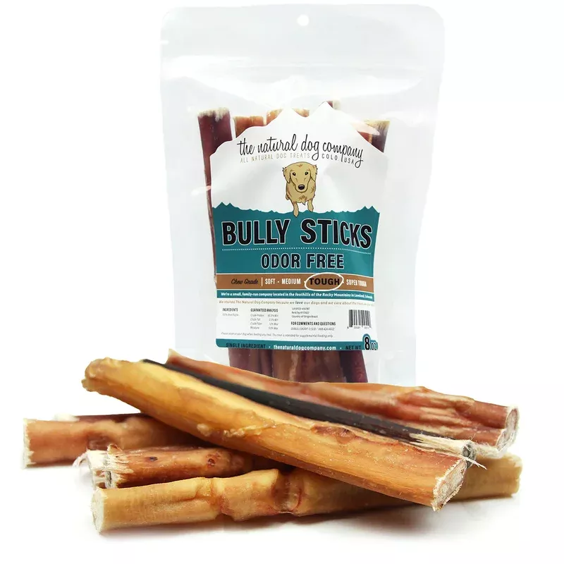 6 Odor Free Bully Sticks – 8oz. Pack