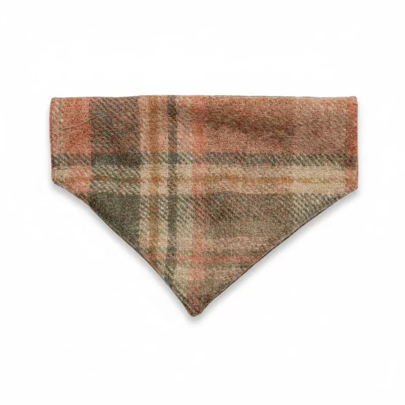 abraham-moon-glen-coe-terracotta-luxury-dog-bandana Abraham Moon Glen Coe Terracotta Luxury Dog Bandana