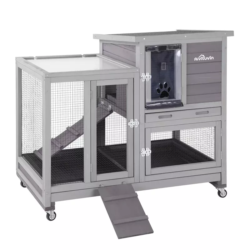 aivituvin-air10-ca-outdoor-indoor-bunny-hutch-inner-space-8-3ft Aivituvin-AIR10-CA Outdoor and Indoor Bunny Hutch (Inner Space 8.3ft)