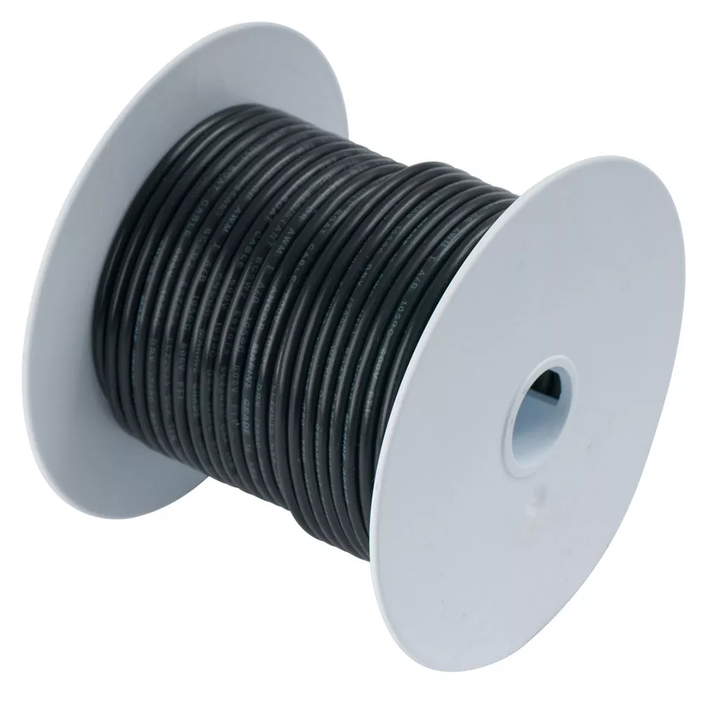 Ancor Black 12 AWG Tinned Copper Wire – 250′ [106025]