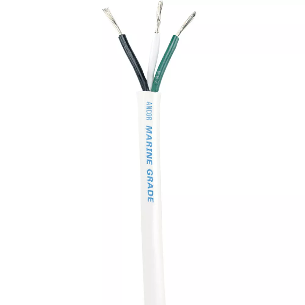 Ancor White Triplex Cable – 16/3 AWG – Round – 100′ [133710]