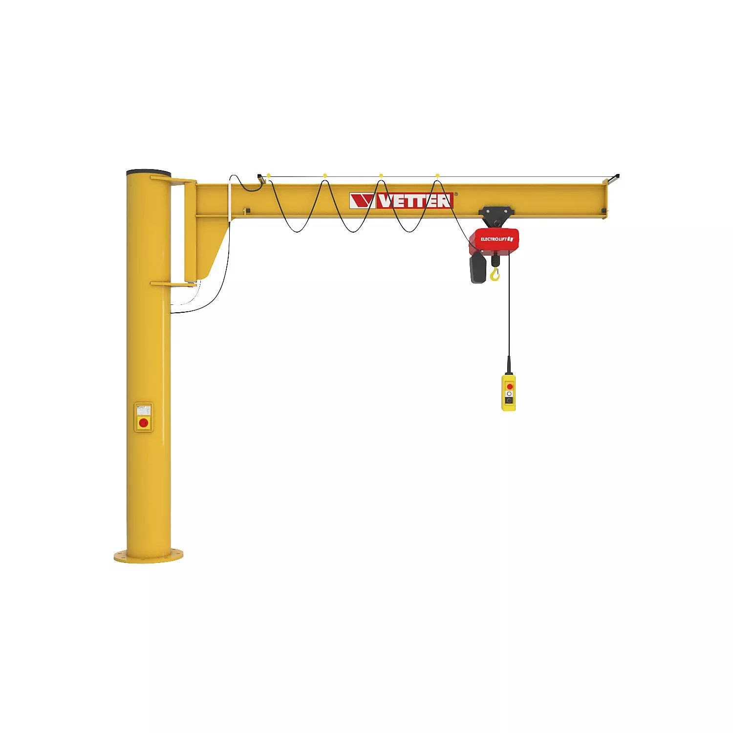 assistent-as-post-mounted-jib-crane-without-electric-chain-hoist-max-load-1000-k ASSISTENT AS post mounted jib crane, without electric chain hoist, max. load 1000 kg, reach 3 m.