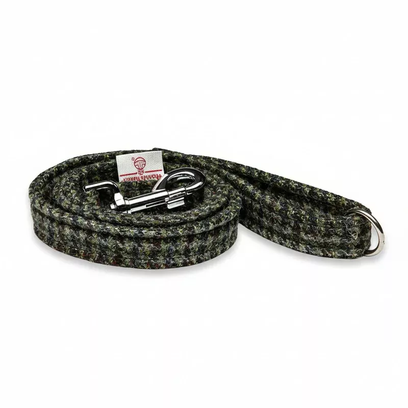 autumn-houndstooth-luxury-harris-tweed-dog-lead Autumn Houndstooth Luxury Harris Tweed Dog Lead