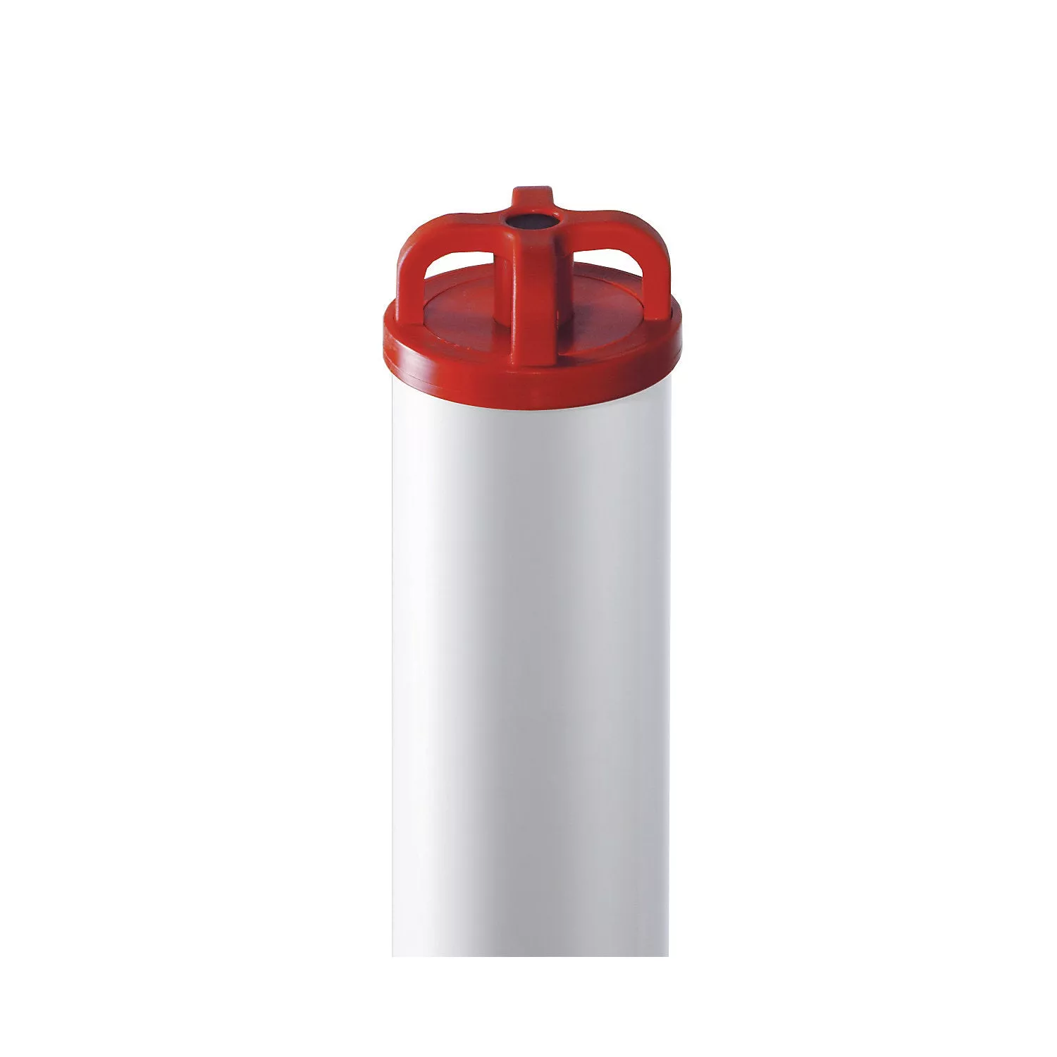 Barrier posts, plastic, for setting in concrete, with chain head.