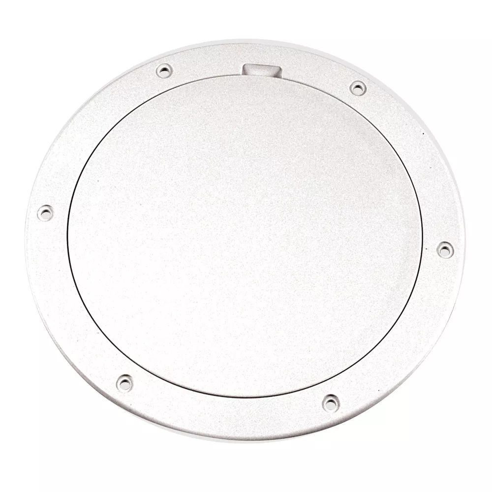 Beckson 6″ Smooth Center Pry-Out Deck Plate – White [DP61-W]