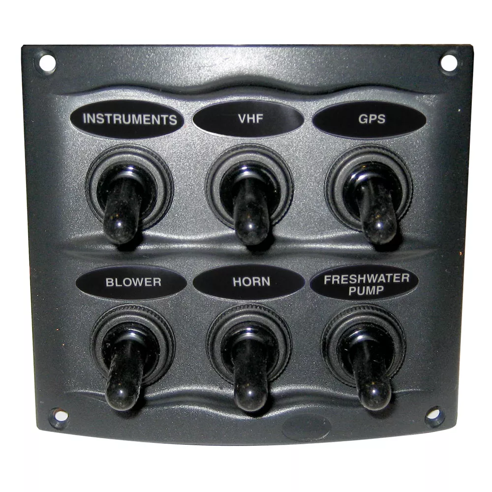 BEP Waterproof Panel – 6 Switches – Grey [900-6WP]