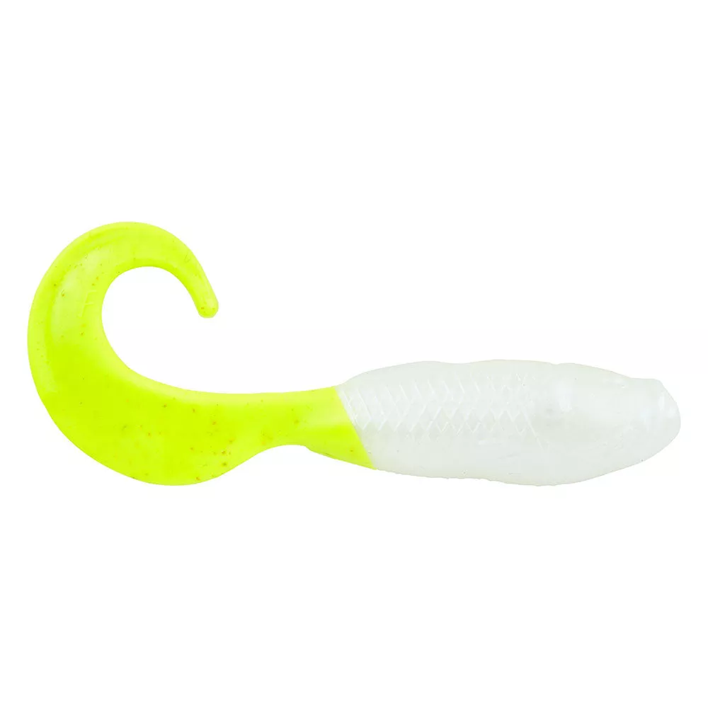 Berkley Gulp! Saltwater Swimming Mullet – 5″ – Pearl White/Chartreuse [1519948]