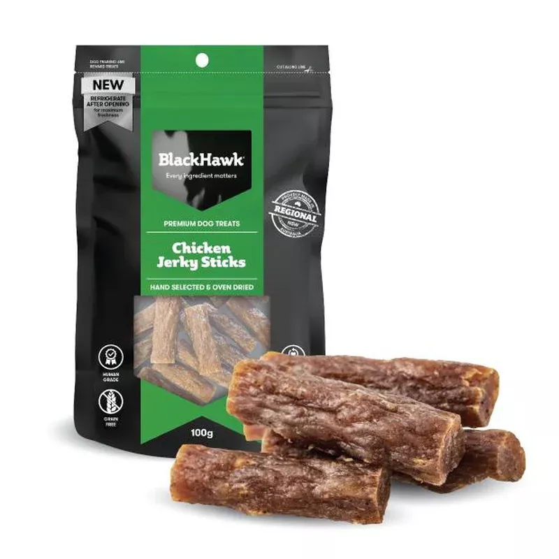 black-hawk-dog-treats-chicken-jerky-sticks-100g Black Hawk Dog Treats Chicken Jerky Sticks 100g