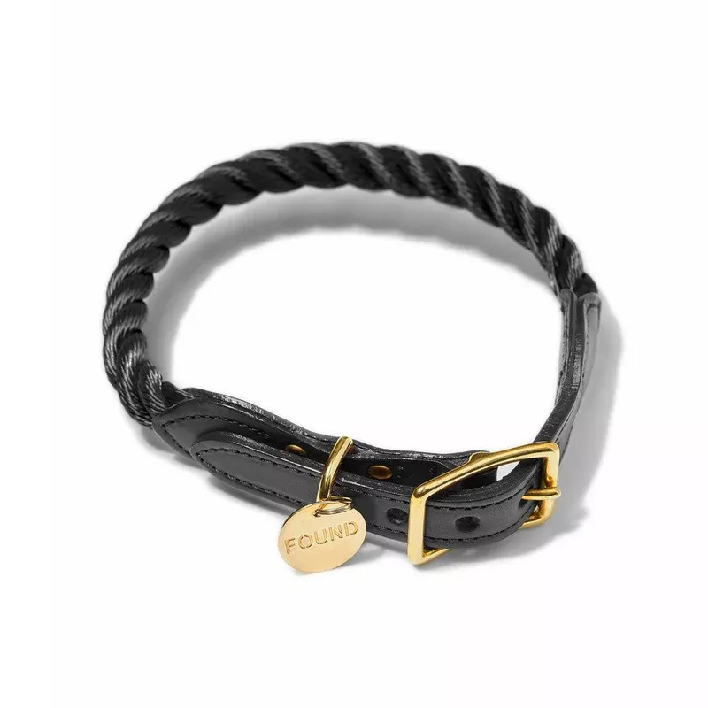 black-rope-cat-dog-collar Black Rope Cat & Dog Collar