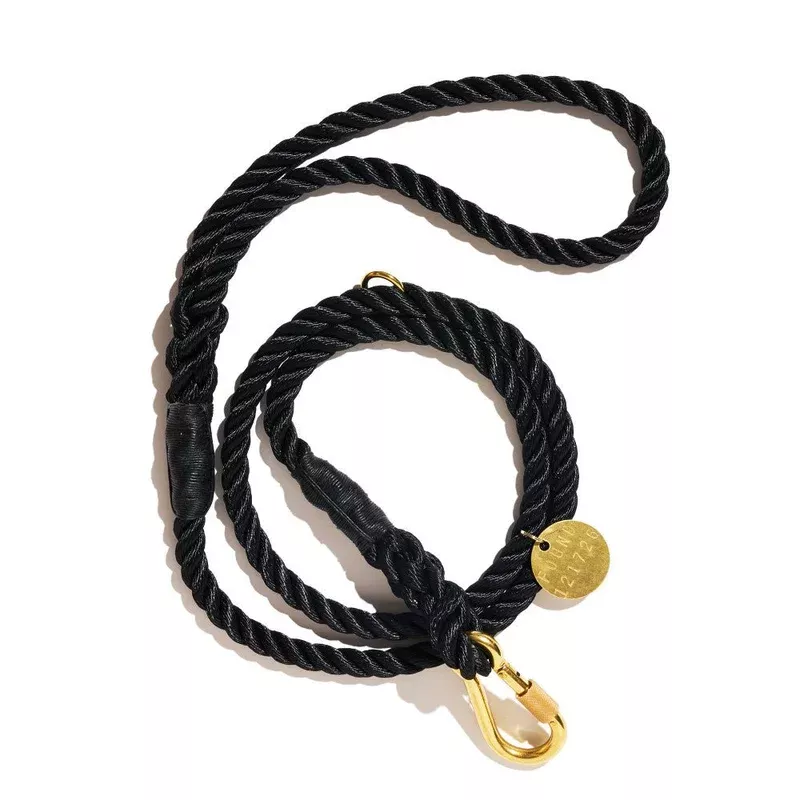 black-rope-dog-leash-standard Black Rope Dog Leash Standard