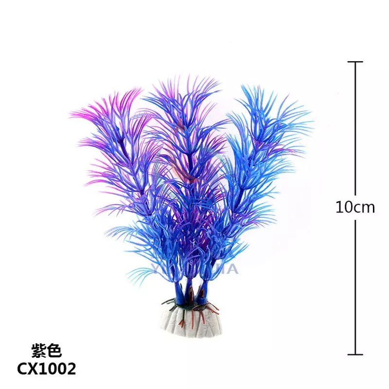 blue-purple-spiky-artificial-aquarium-plant Blue & Purple Spiky Artificial Aquarium Plant