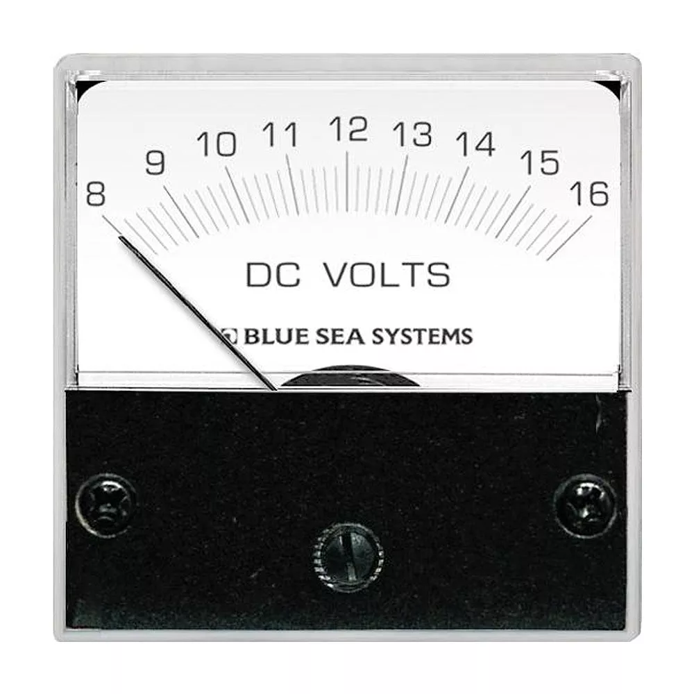Blue Sea 8028 DC Analog Micro Voltmeter – 2″ Face, 8-16 Volts DC [8028]
