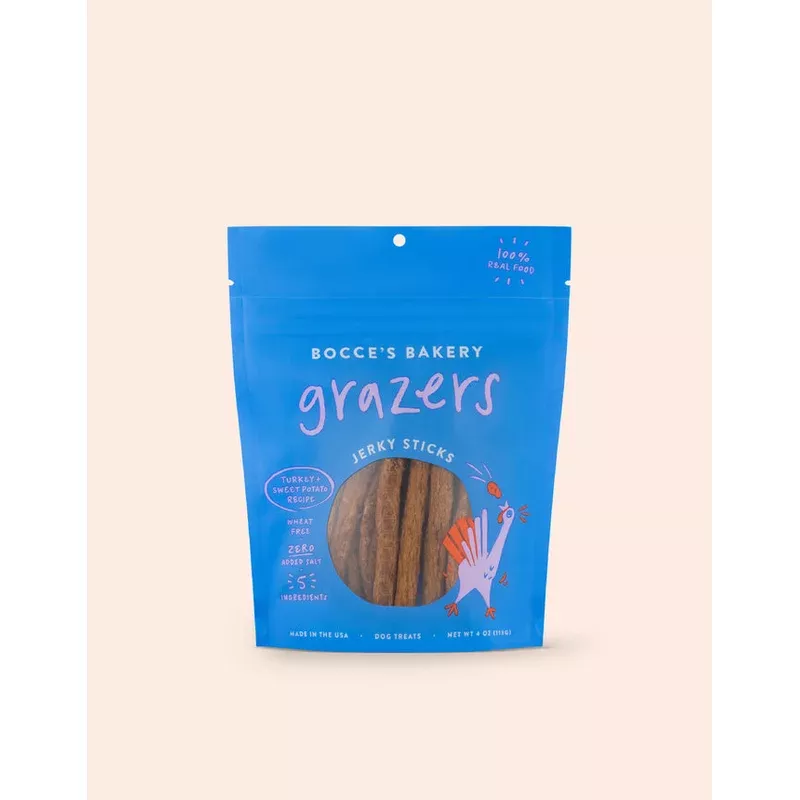 bocce-s-bakery-grazers-turkey-sweet-potato-jerky-sticks Bocce’s Bakery Grazers Turkey & Sweet Potato Jerky Sticks