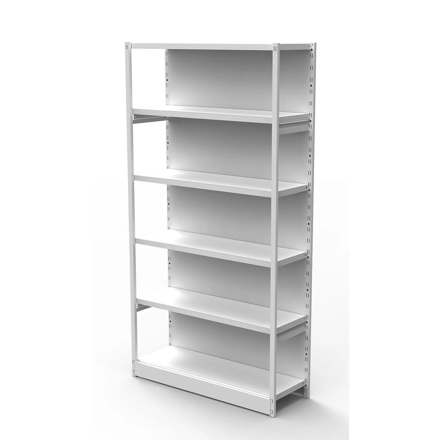 boltless-office-shelving-unit-with-rear-wall-shelf-unit-height-1900-mm-basic-she Boltless office shelving unit, with rear wall, shelf unit height 1900 mm, basic shelf unit, width x depth 760×300 mm.