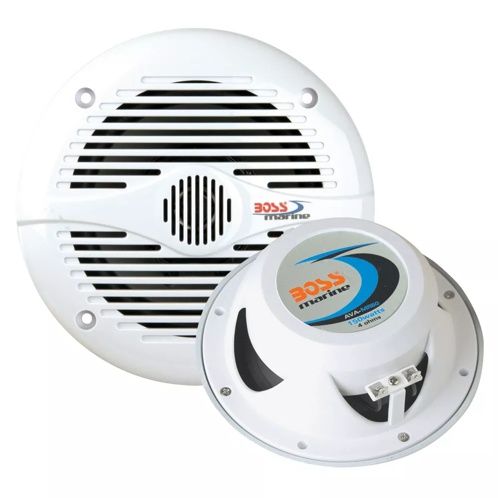 Boss Audio MR60 6.5″ Round Speakers – White – Pair [MR60]