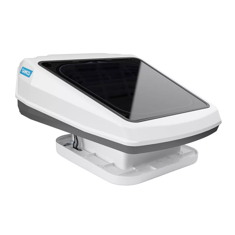 Camco Powered Roof Vent w/Skylight – White [40460]