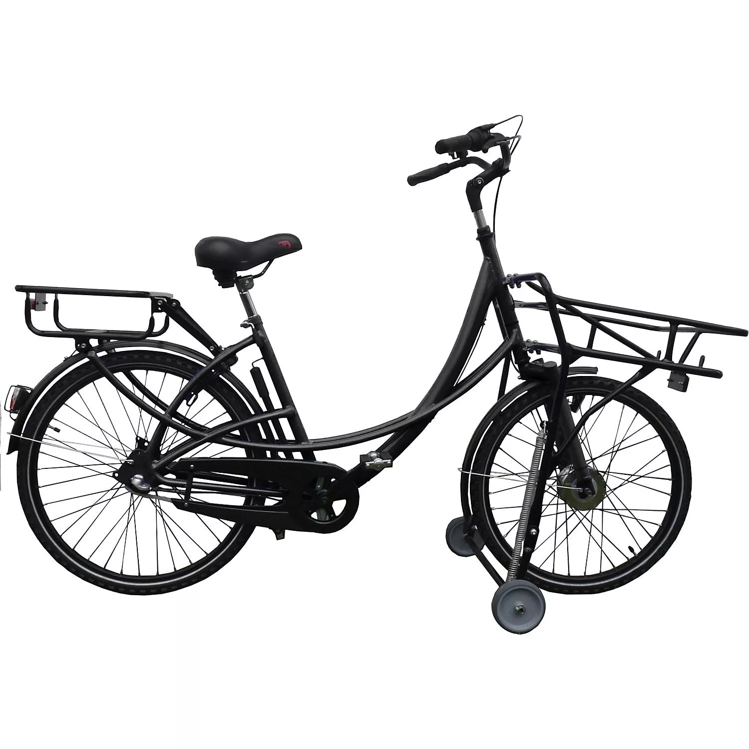 Cargo bike B01, with coaster brake, black, 7-speed gears.
