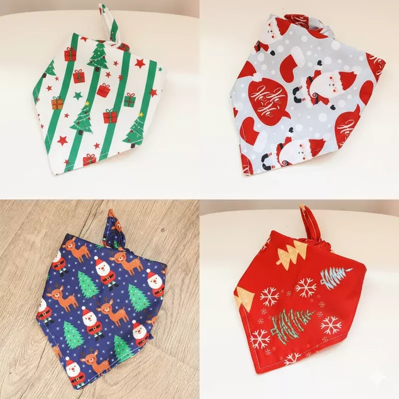 christmas-pet-bandana-tie-on-holiday-prints Christmas Pet Bandana Tie-On Holiday Prints