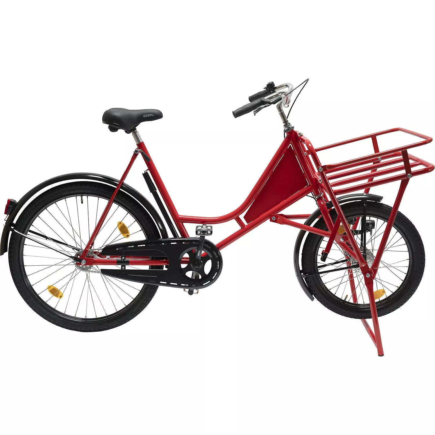 classic-cargo-bicycle-steel-max-load-140-kg-red CLASSIC cargo bicycle, steel, max. load 140 kg, red.