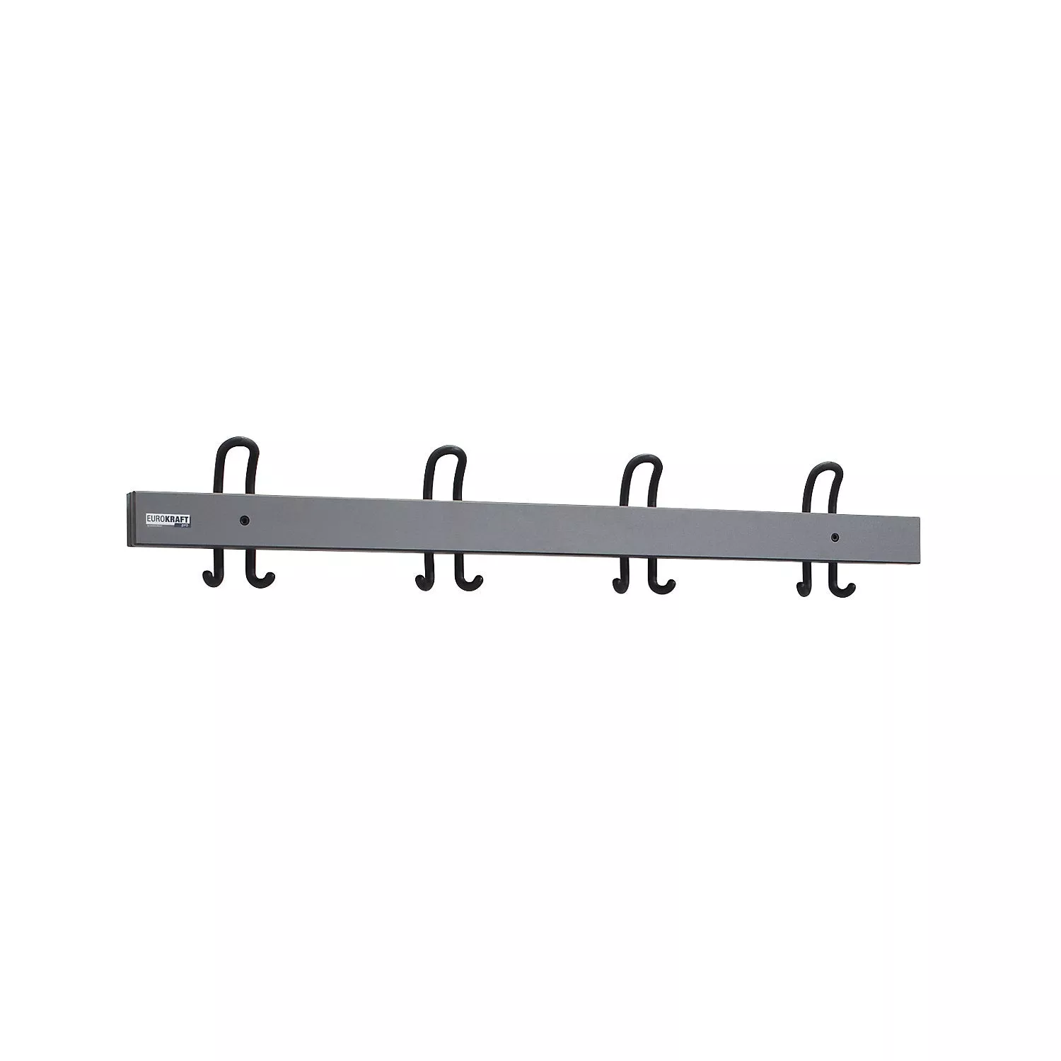 coat-rail-with-double-hooks-length-1000-mm-4-double-hooks-basalt-grey-cover Coat rail with double hooks, length 1000 mm, 4 double hooks, basalt grey cover.