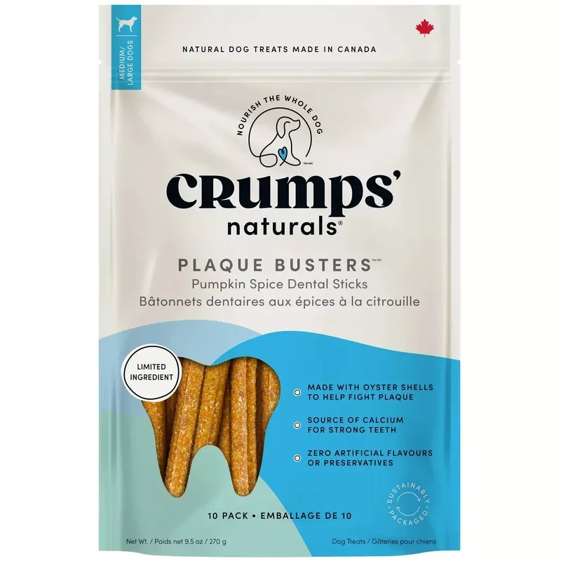 crumps-plaque-busters-pumpkin-spice-dental-sticks Crumps Plaque Busters Pumpkin Spice Dental Sticks