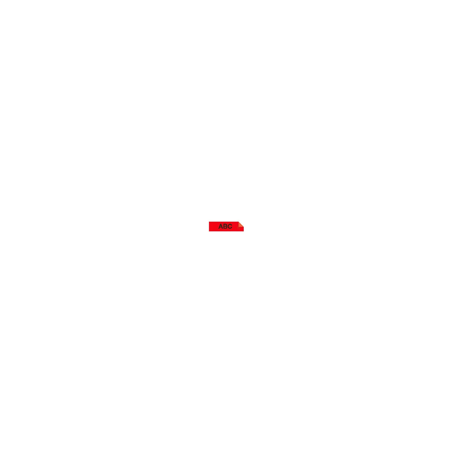 D1 labelling tape, width 12 mm, black on red, pack of 1.
