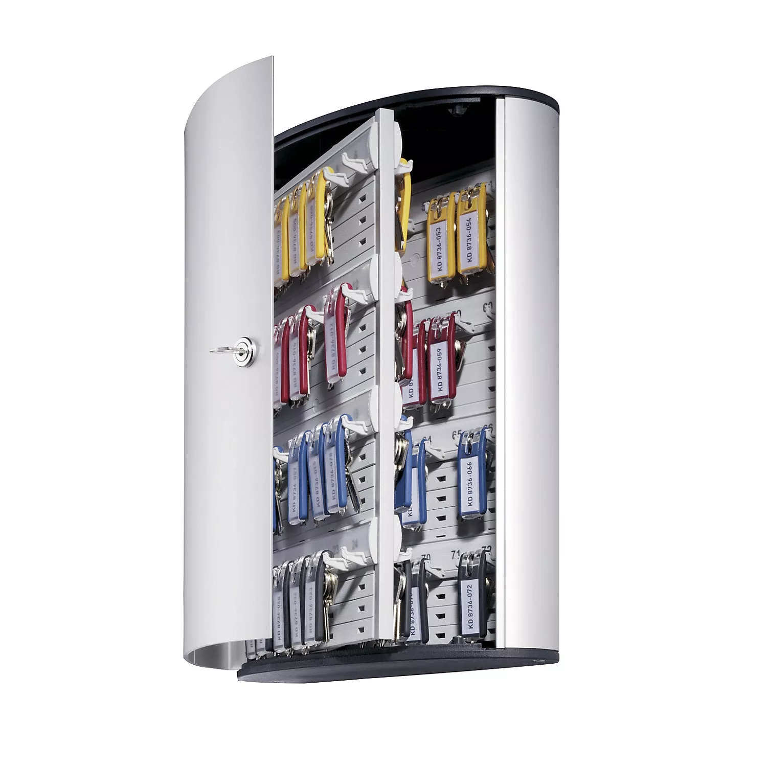 designer-key-box-with-security-cylinder-lock-hxwxd-400-x-300-x-118-mm-72-hooks Designer key box, with security cylinder lock, HxWxD 400 x 300 x 118 mm, 72 hooks.