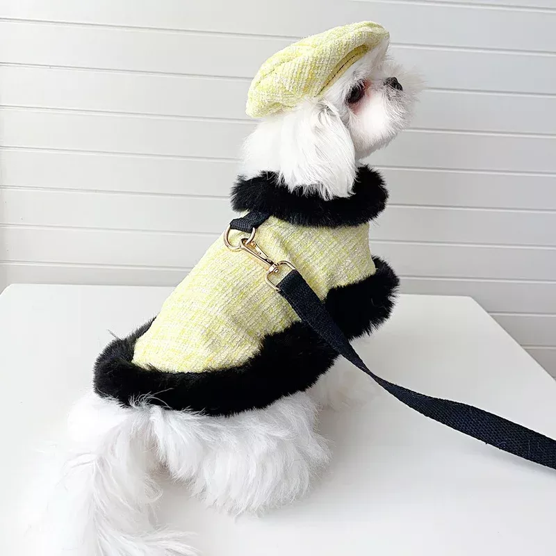 dog-cape-leash-sets-yellow-tweed-no-hat Dog cape+leash sets yellow tweed (no hat)