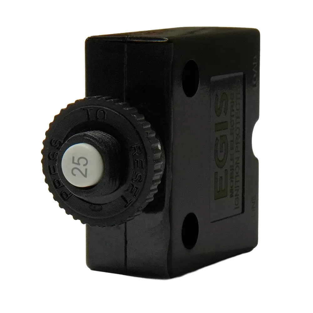 Egis 25A Push Button Panel Mount Circuit Breaker – Spade Terminal [4711-25]