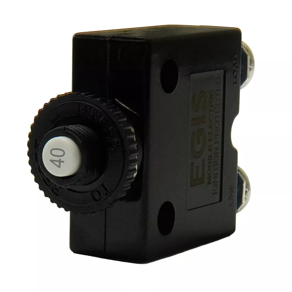 Egis 40A Push Button Panel Mount Circuit Breaker – Screw Terminals [4710-40]