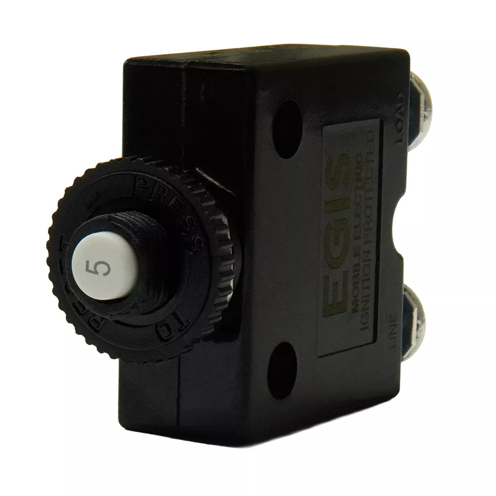 Egis 5A Push Button Panel Mount Circuit Breaker – Screw Terminals [4710-05]