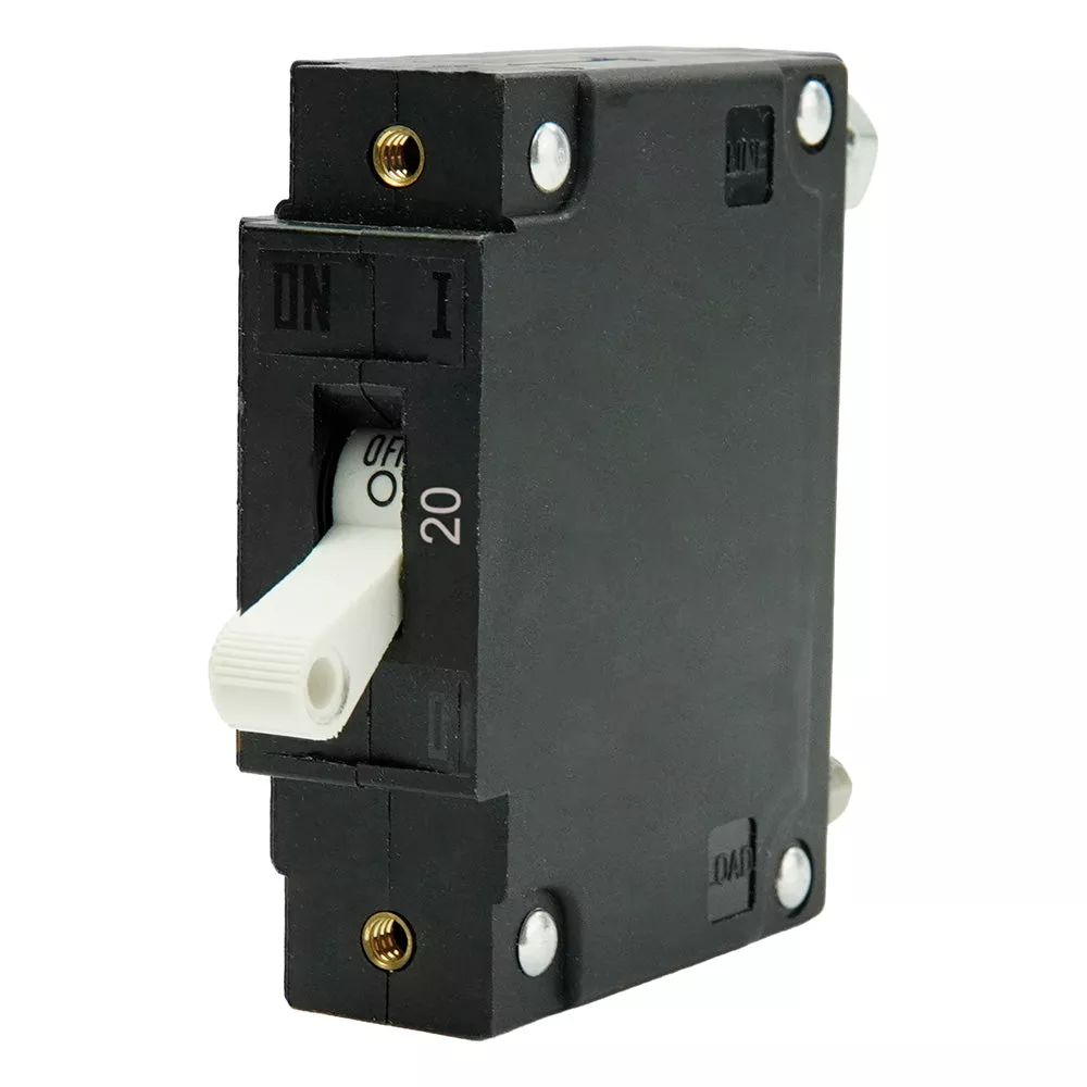 Egis C Series White Toggle Panel Mount Circuit Breaker – Single Pole 20A [3501-020]
