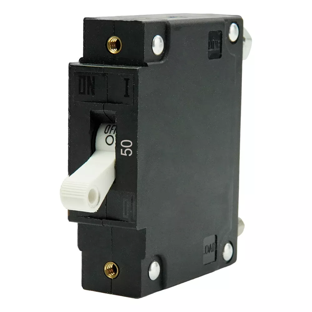 Egis C Series White Toggle Panel Mount Circuit Breaker – Single Pole 50A [3501-050]