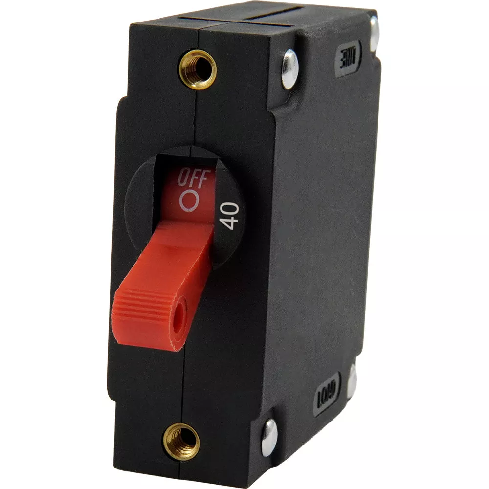 Egis A Series Red Toggle Panel Mount Circuit Breaker – Single Pole 40A [3221-40]