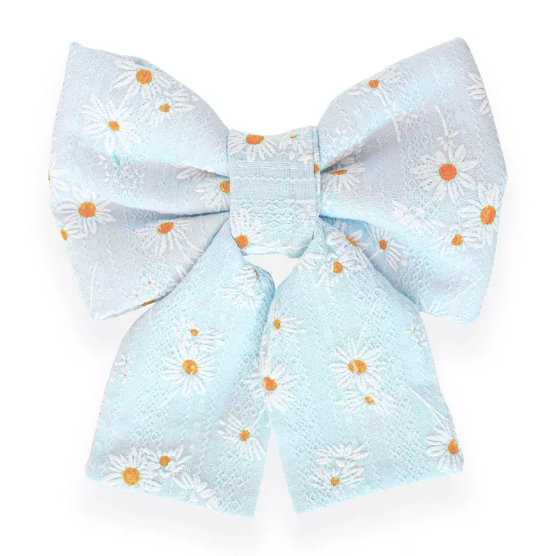 embroidered-daisies-dog-sailor-bow Embroidered Daisies Dog Sailor Bow