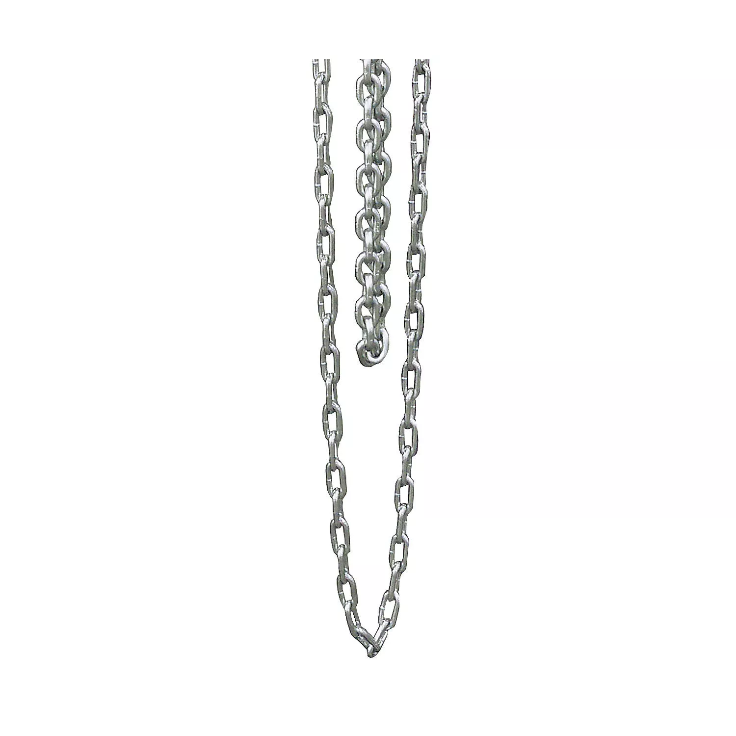 Extension chain for spur gear block and tackle units, max. load 1500 kg, extra cost per m, for additional lifting height.