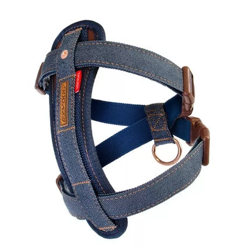 ezydog-chest-plate-harness-denim EzyDog Chest Plate Harness Denim