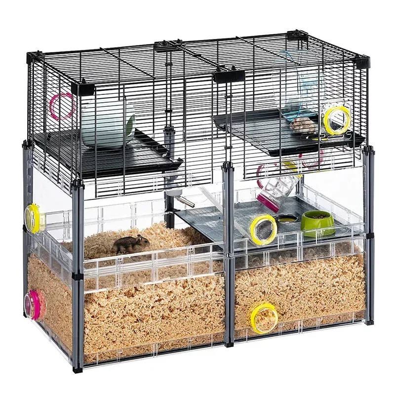 ferplast-multipla-crystal-hamster-cage-72-5-37-5x62cm Ferplast Multipla Crystal Hamster Cage 72.5×37.5x62cm