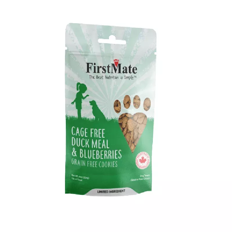 firstmate-cage-free-duck-blueberries-treats-8oz FirstMate Cage Free Duck & Blueberries Treats 8oz