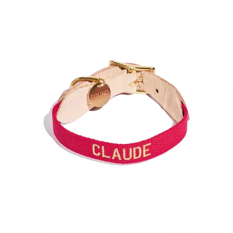 found-classic-cotton-webbing-dog-collar-red Found Classic Cotton Webbing Dog Collar | Red