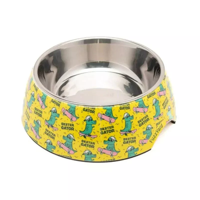 fuzzyard-sk8ter-gator-dog-bowl-medium FuzzYard Sk8ter Gator Dog Bowl Medium