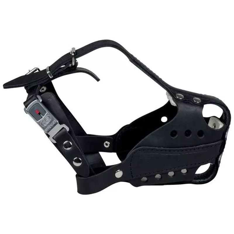 gappay-leather-bump-muzzle-with-steel-rail-steel-hs-clasp GAPPAY – Leather Bump Muzzle with Steel Rail & Steel HS Clasp