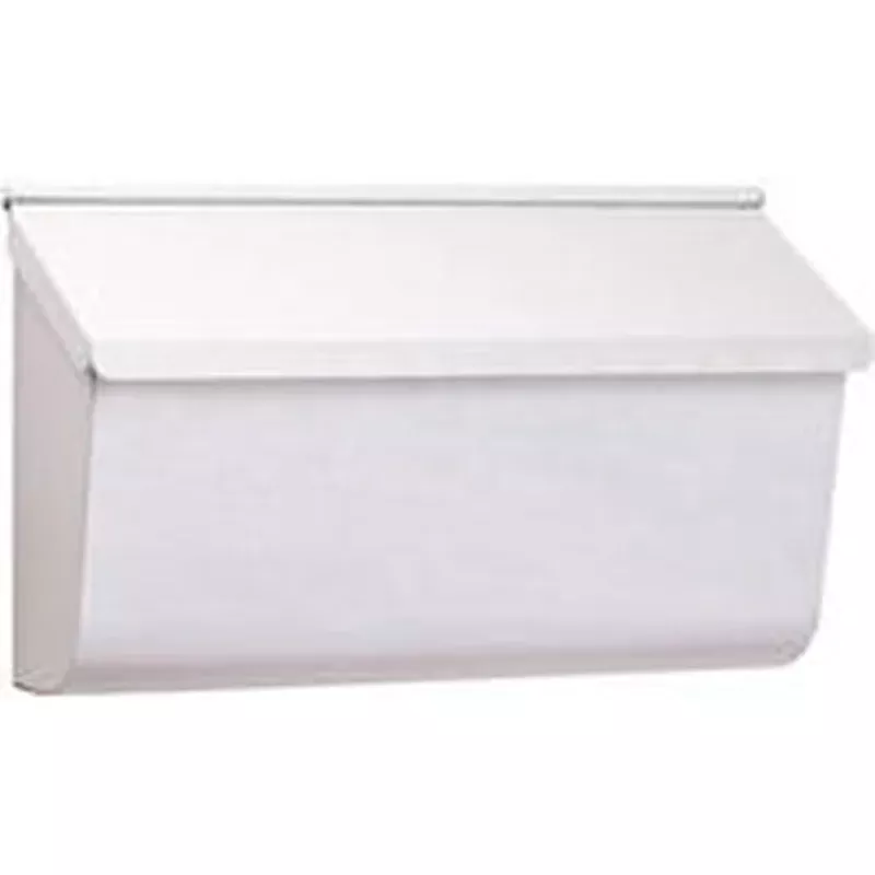 Gibraltar Mailboxes Woodlands L4009WW0 Mailbox 450 cu-in Capacity Galvanized Steel White