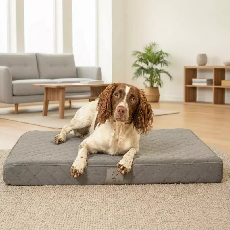 grey-velour-luxury-mattress-dog-bed Grey Velour Luxury Mattress Dog Bed