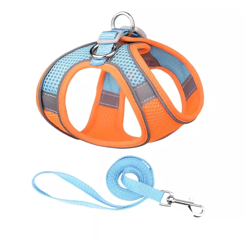 Harness Colorblocked Mesh Bust Orange Blue L