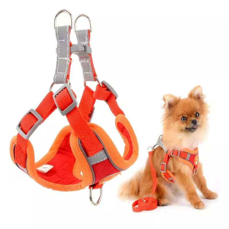 harness-suede-reflective-chest-red-s Harness Suede Reflective Chest Red S