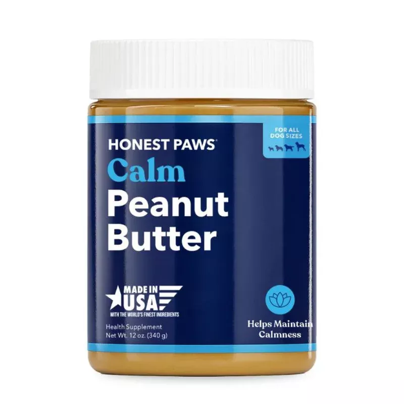 Honest Paws Peanut Butter with Ashwaganda Jar 12 oz