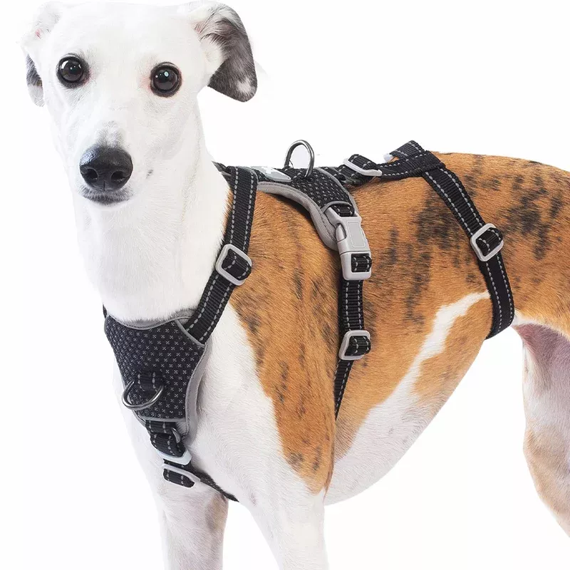 huntboo-escape-proof-dog-harness-no-pull-no-slip-fully-reflective-adjustable-7-p Huntboo Escape Proof Dog Harness – No Pull No Slip Fully Reflective Adjustable 7-Point Design For Small Medium And Large Do