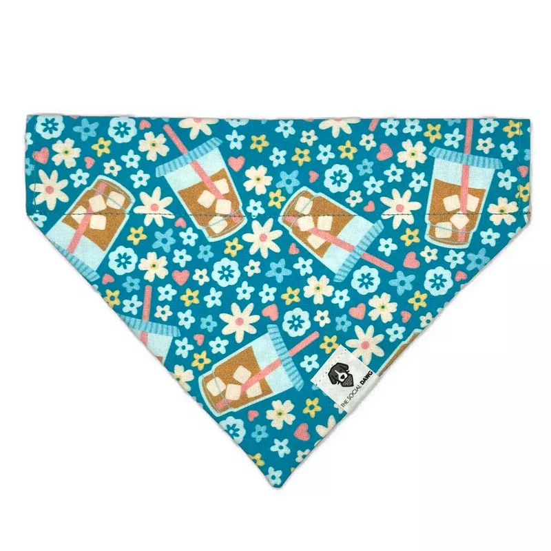 Iced Coffee Slip-On Dog Bandana
