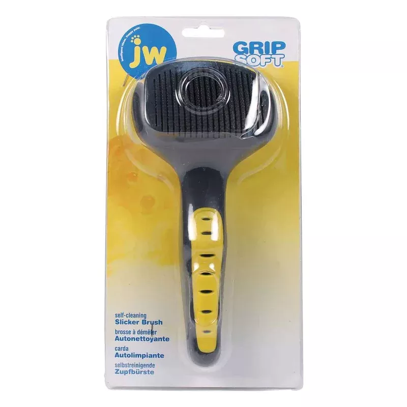jw-gripsoft-self-cleaning-slicker-brush JW Gripsoft Self-Cleaning Slicker Brush